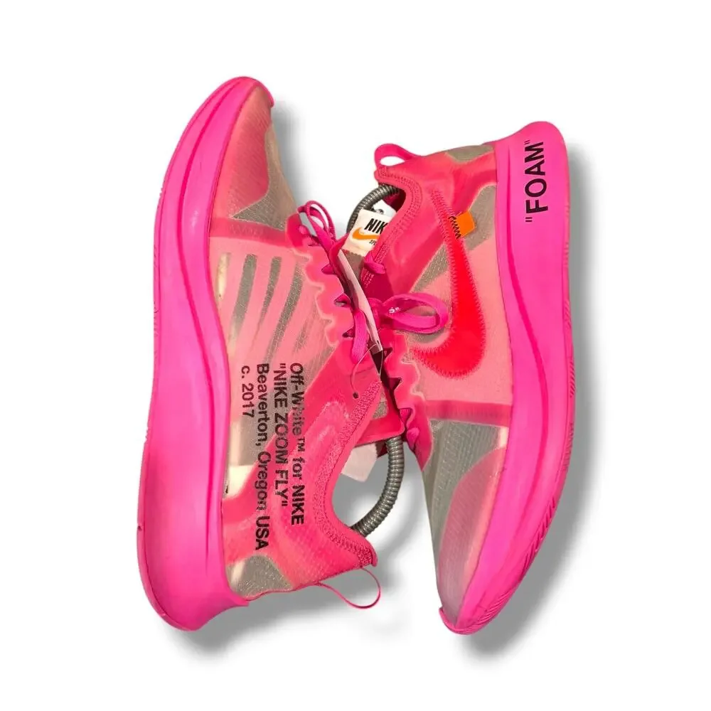 Off-White x Nike Zoom Fly SP 'Tulip Pink' | Size 10M USED (2018) AJ5488-600